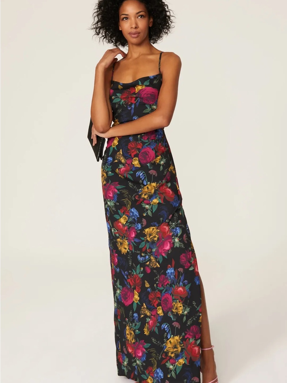 NWT Anthropologie Hutch Calla Cowl Neck Gown Dark Floral Size 22W